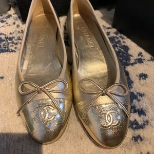 Classic Chanel Gold Ballet Falts